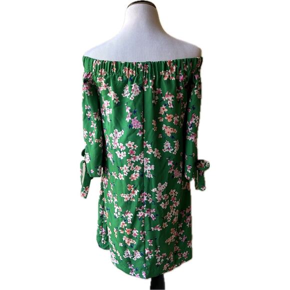 NWT VINCE CAMUTO Green Floral Off-the-Shoulder Dress. Size 10 - Picture 8 of 10